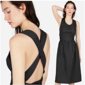 Everlane black cross back dress